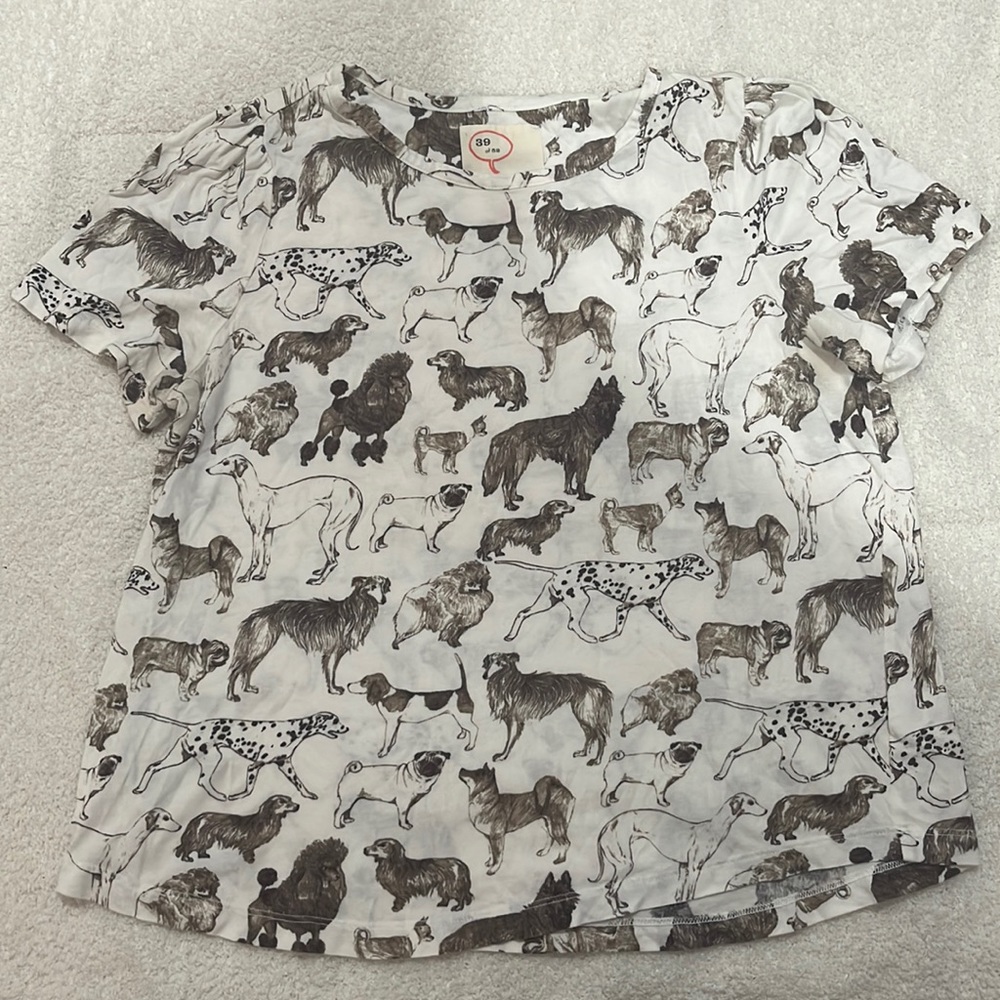 Anthropologie 52 Conversations Dog T Shirt Size S